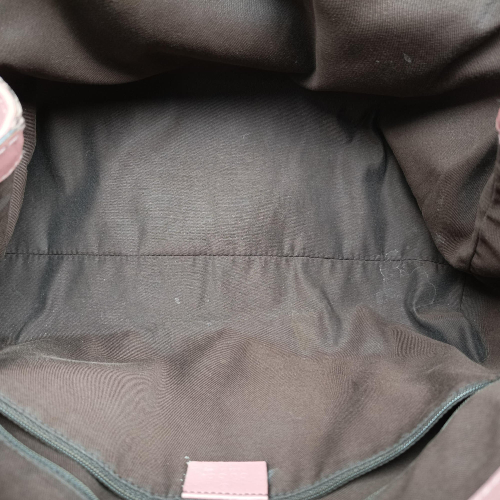 Pre-owned Gucci Sukey Beige × Brown × Pink canvas×leather 211944 handbag | stylenewstar