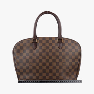 Pre-owned Louis Vuitton Saria Horizontal EBENE Damier Canvas N51282 handbag | stylenewstar