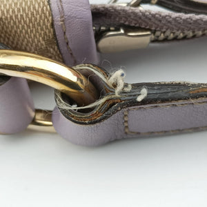 Pre-owned Gucci Princy Purple × Beige Leather×Canvas 204939 shoulderbag | stylenewstar
