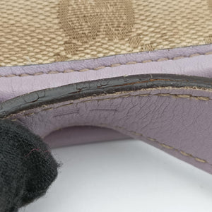 Pre-owned Gucci Princy Purple × Beige Leather×Canvas 204939 shoulderbag | stylenewstar