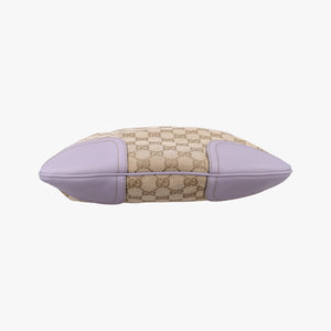 Pre-owned Gucci Princy Purple × Beige Leather×Canvas 204939 shoulderbag | stylenewstar