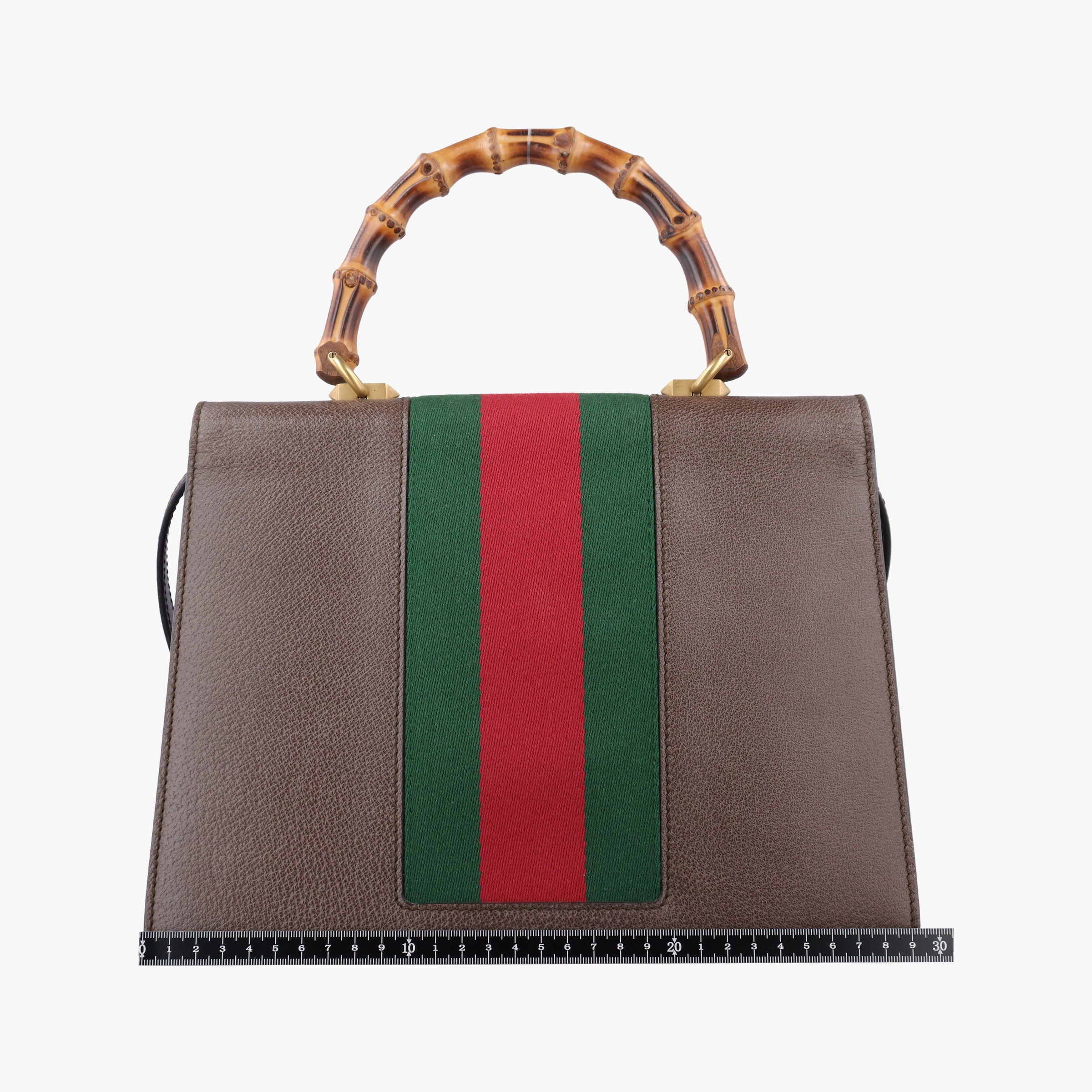 Pre-owned Gucci Bamboo Web butterfly Brown×Multicolour leather 488691 shoulderbag | stylenewstar