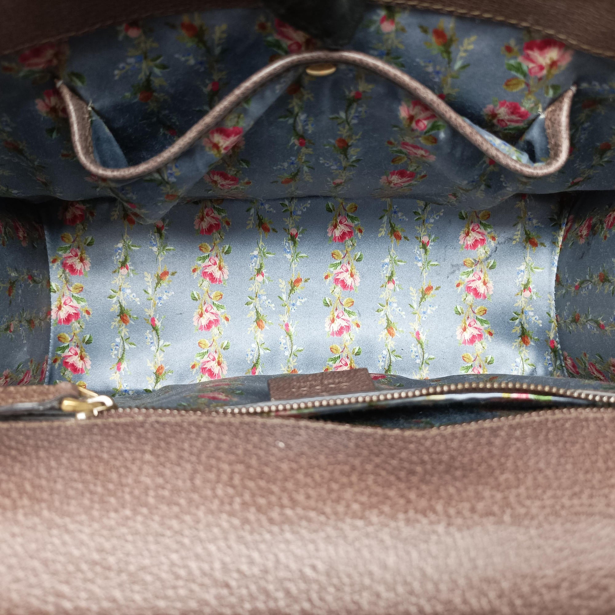 Pre-owned Gucci Bamboo Web butterfly Brown×Multicolour leather 488691 shoulderbag | stylenewstar