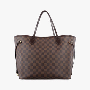 Vintage Louis Vuitton NEVERFULL MM EBENE Damier Canvas N51106 shoulderbag | stylenewstar