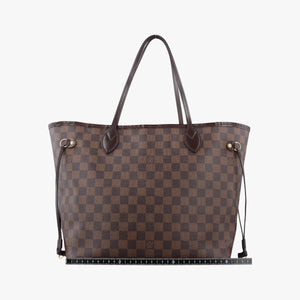 Vintage Louis Vuitton NEVERFULL MM EBENE Damier Canvas N51106 shoulderbag | stylenewstar