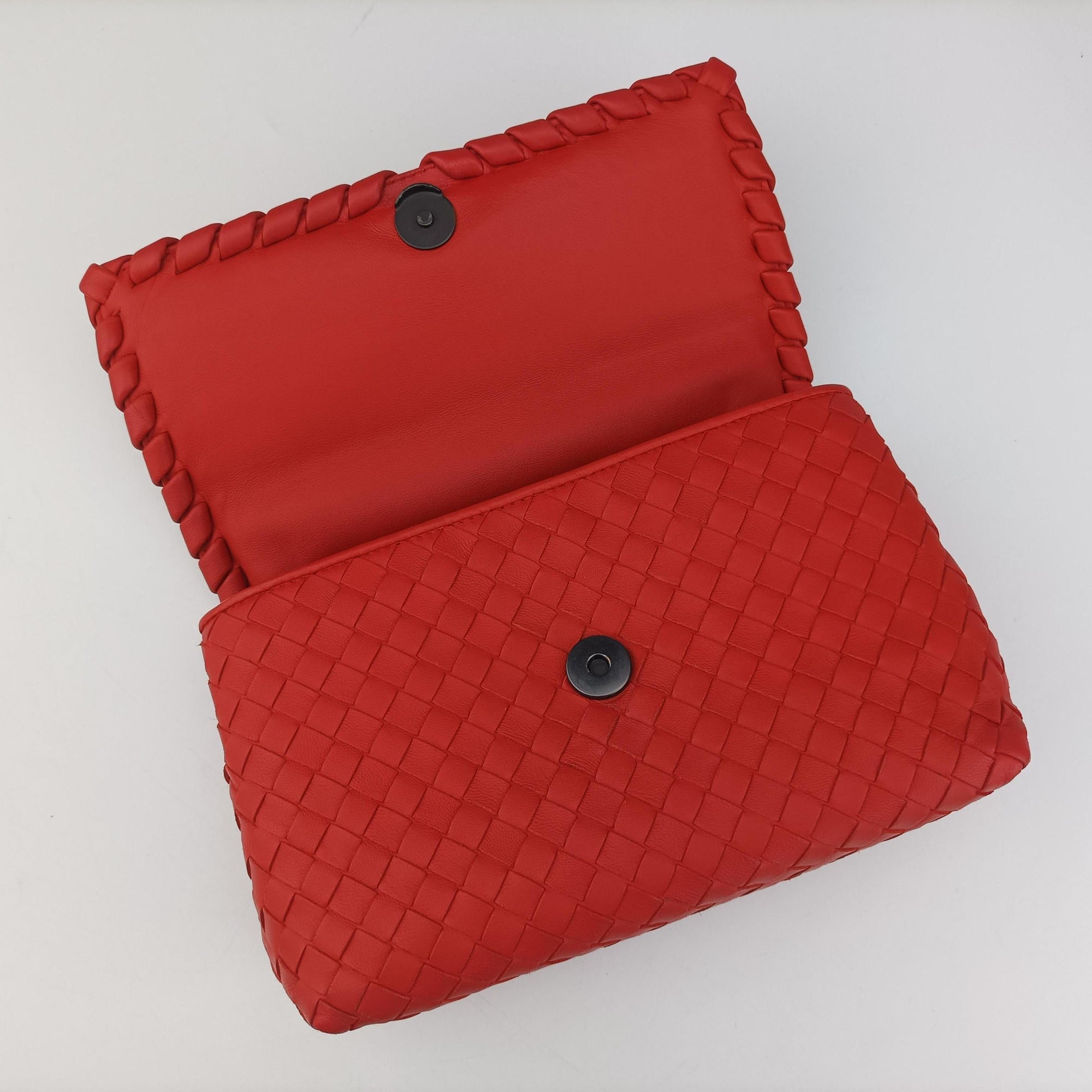 Secondhand Bottega Veneta Intrecciato Olimpia Orange lambskin  shoulderbag | stylenewstar