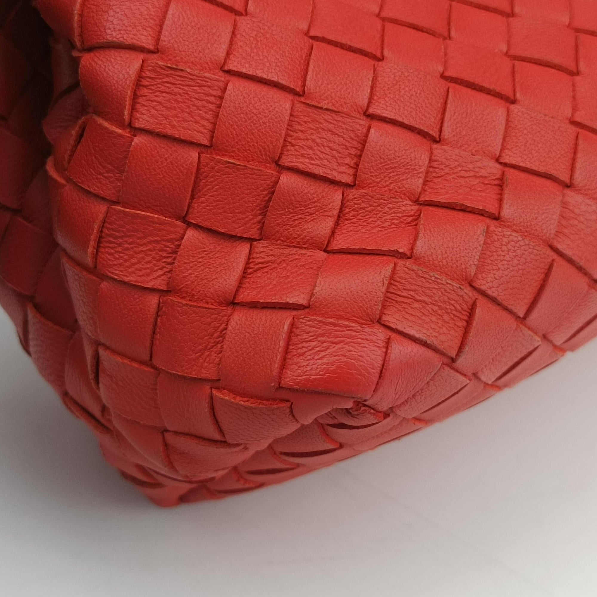 Secondhand Bottega Veneta Intrecciato Olimpia Orange lambskin  shoulderbag | stylenewstar