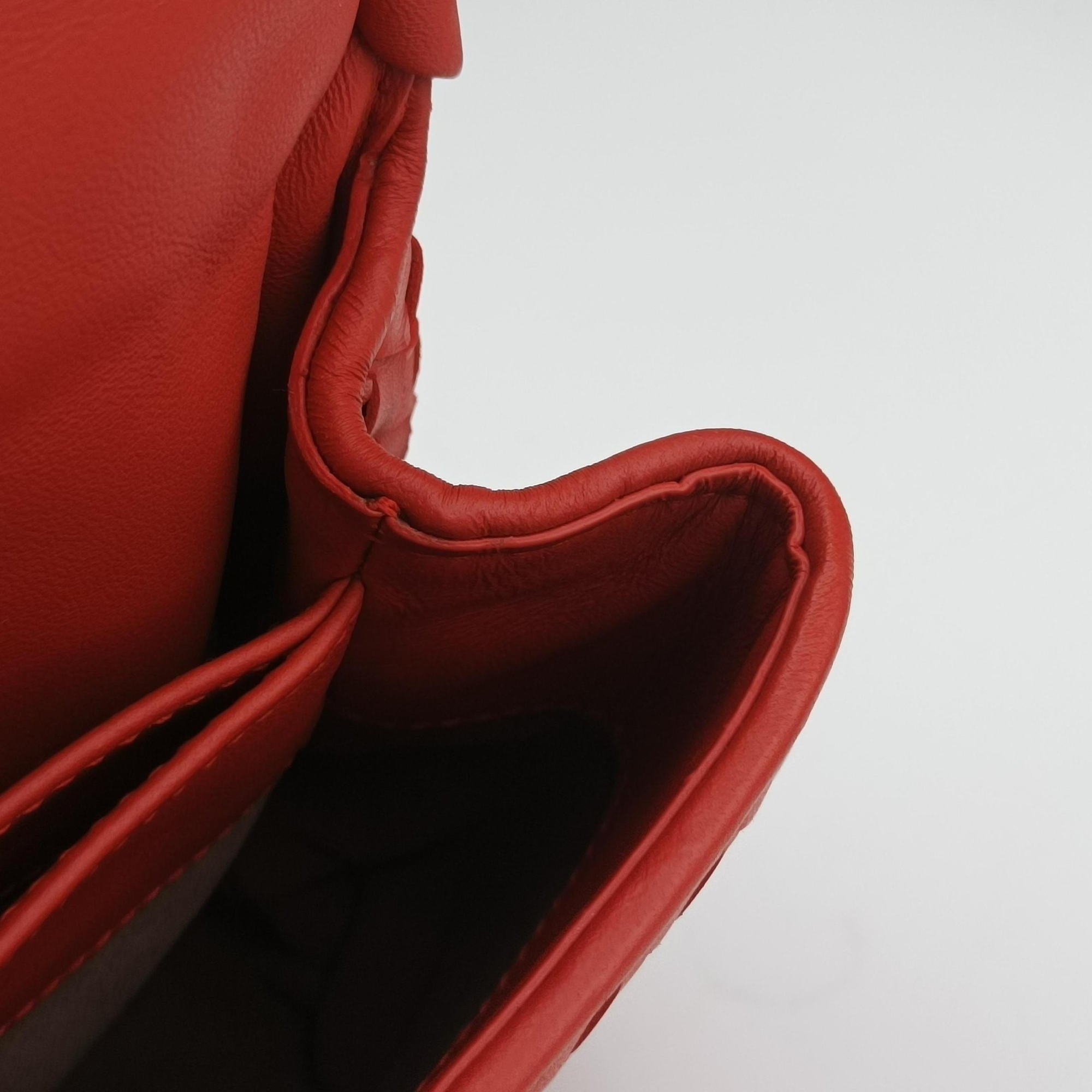 Secondhand Bottega Veneta Intrecciato Olimpia Orange lambskin  shoulderbag | stylenewstar