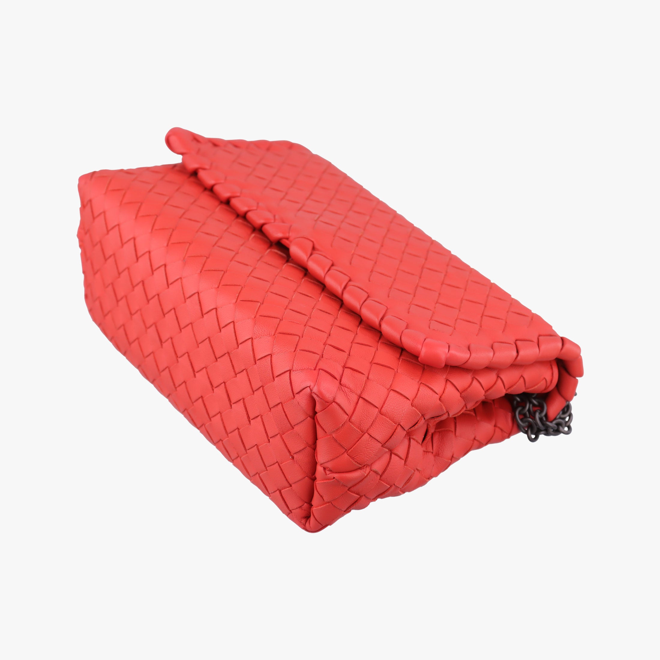 Secondhand Bottega Veneta Intrecciato Olimpia Orange lambskin  shoulderbag | stylenewstar