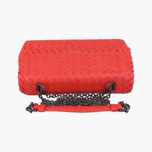 Secondhand Bottega Veneta Intrecciato Olimpia Orange lambskin  shoulderbag | stylenewstar