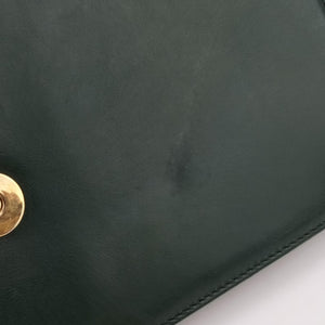 Pre-owned Yves Saint Laurent BETTY Green Leather 314515 shoulderbag | stylenewstar