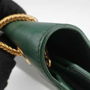 Pre-owned Yves Saint Laurent BETTY Green Leather 314515 shoulderbag | stylenewstar