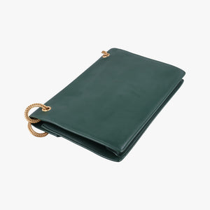 Pre-owned Yves Saint Laurent BETTY Green Leather 314515 shoulderbag | stylenewstar