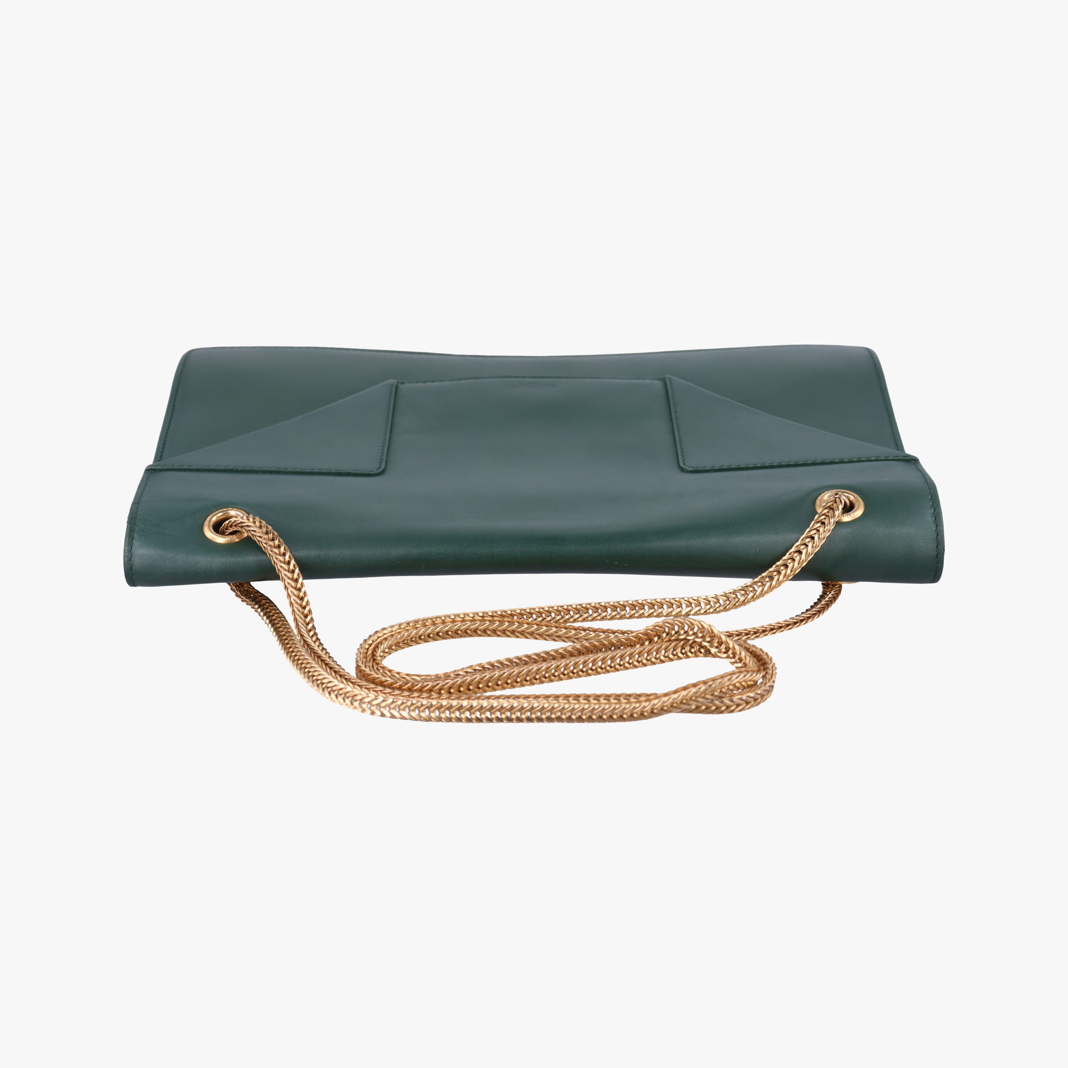 Pre-owned Yves Saint Laurent BETTY Green Leather 314515 shoulderbag | stylenewstar