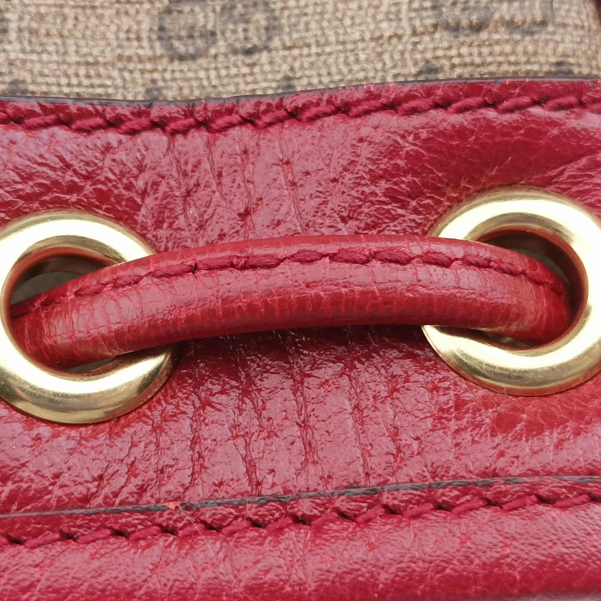 Pre-owned Gucci Doraemon collaboration Brown×Red×Multicolor PVC coated canvas×Leather 647801 shoulderbag | stylenewstar