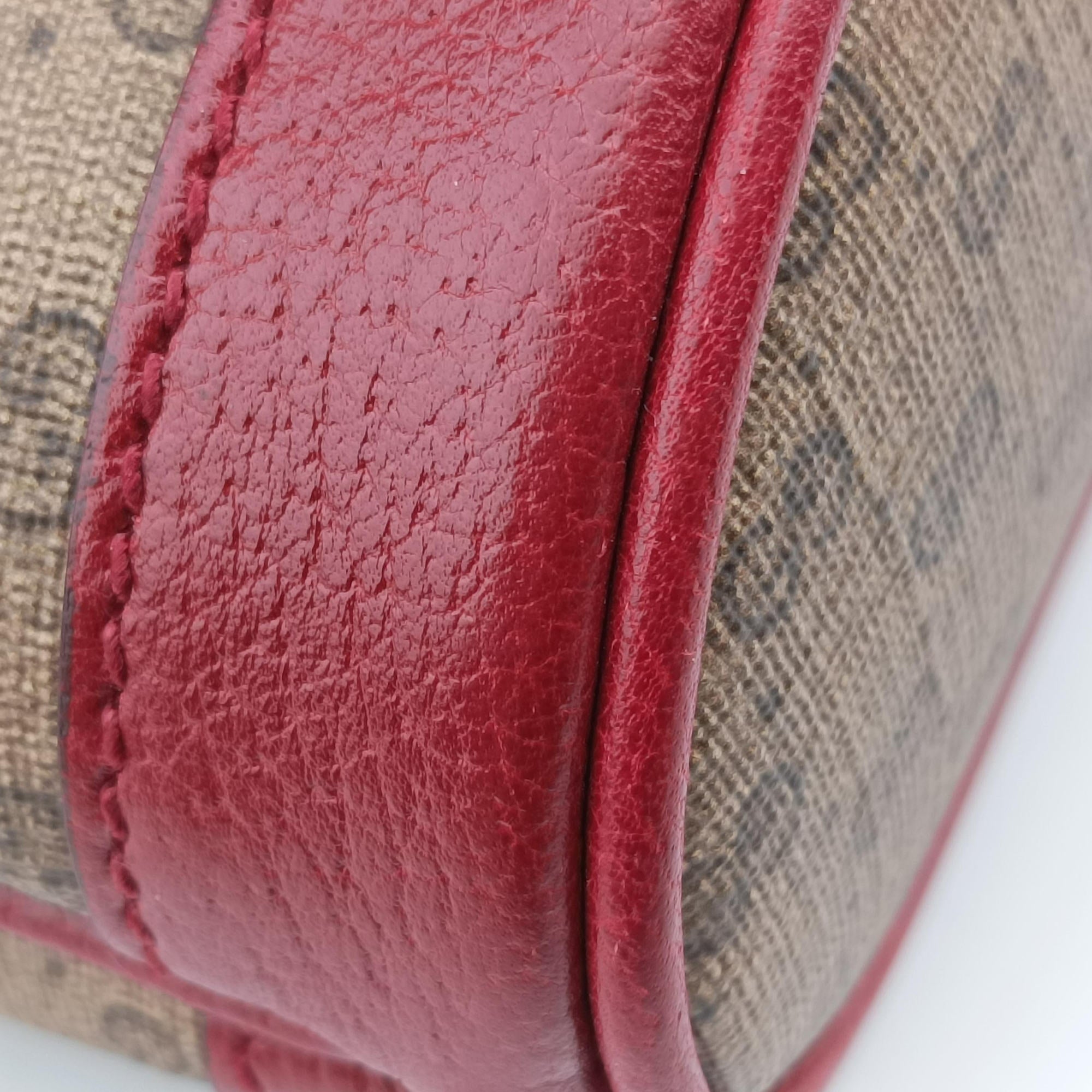 Pre-owned Gucci Doraemon collaboration Brown×Red×Multicolor PVC coated canvas×Leather 647801 shoulderbag | stylenewstar