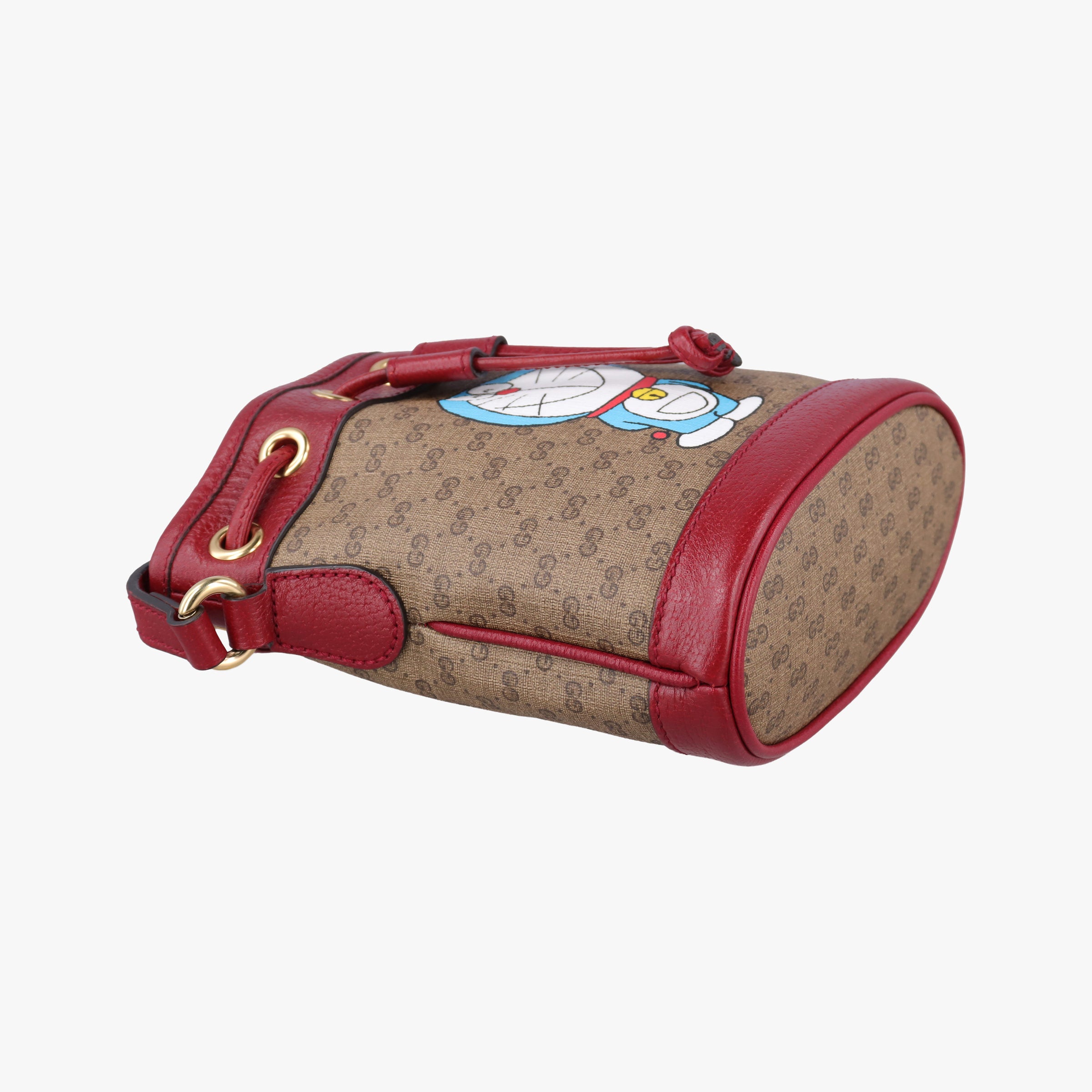 Pre-owned Gucci Doraemon collaboration Brown×Red×Multicolor PVC coated canvas×Leather 647801 shoulderbag | stylenewstar