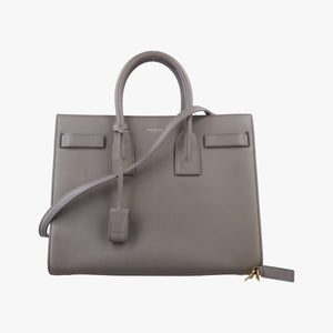 Vintage Yves Saint Laurent SAC DE JOUR Grey Leather 355153 shoulderbag | stylenewstar