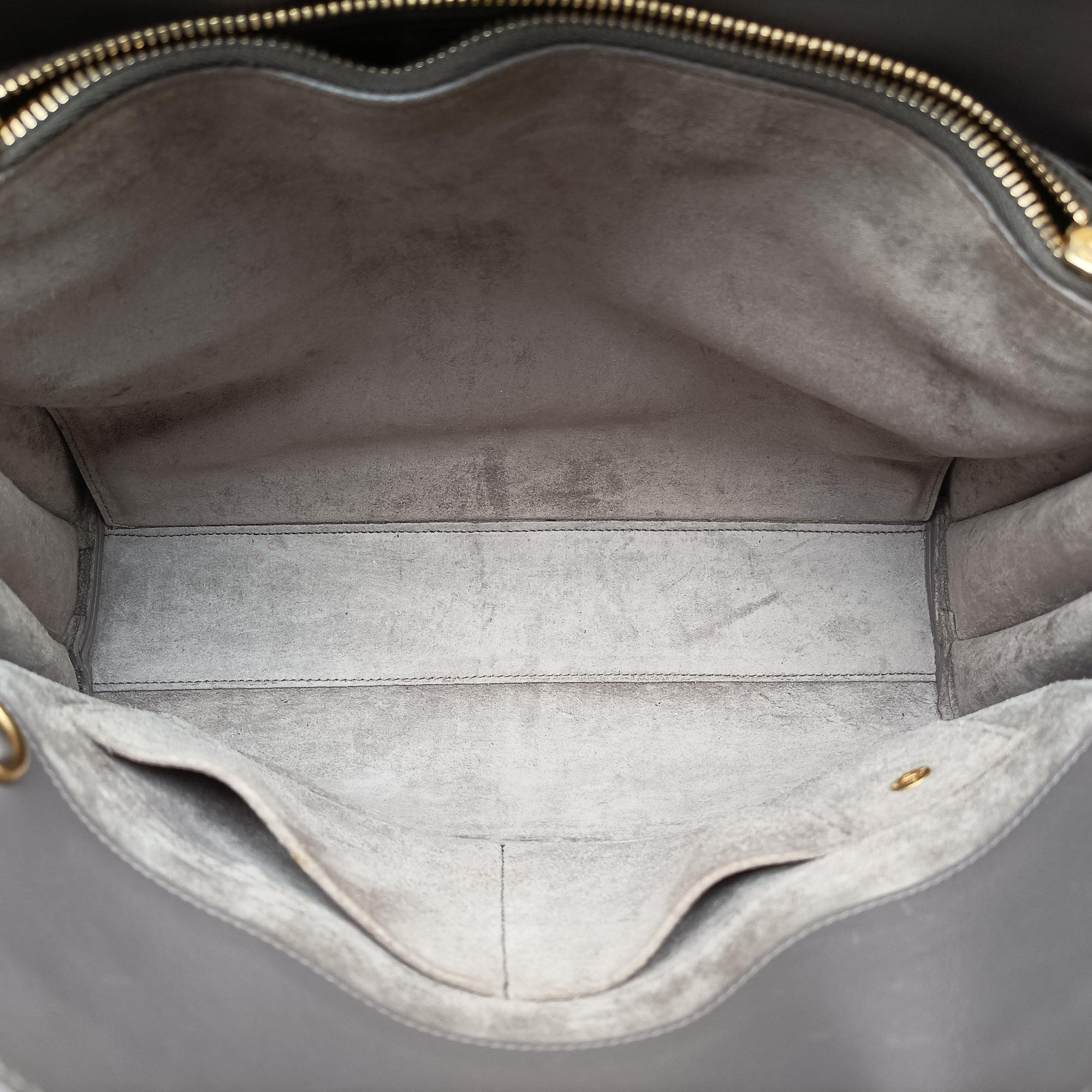 Vintage Yves Saint Laurent SAC DE JOUR Grey Leather 355153 shoulderbag | stylenewstar