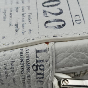 Secondhand Christian Dior Daniel Arsham collaboration Newspaper Print White Leather  shoulderbag | stylenewstar