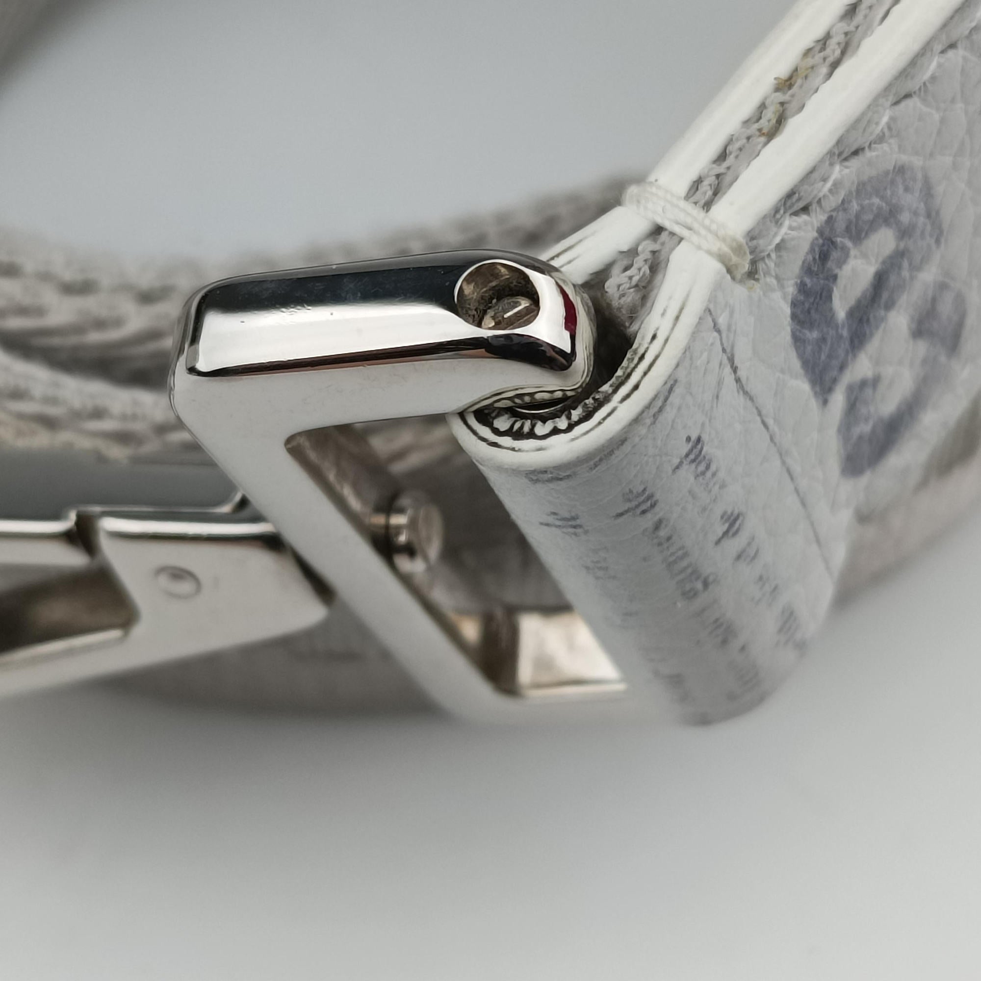 Secondhand Christian Dior Daniel Arsham collaboration Newspaper Print White Leather  shoulderbag | stylenewstar