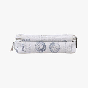 Secondhand Christian Dior Daniel Arsham collaboration Newspaper Print White Leather  shoulderbag | stylenewstar