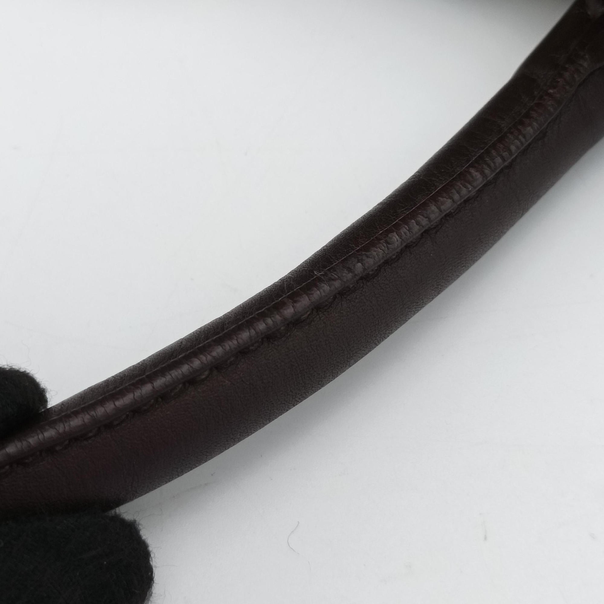 Vintage Prada Vitello Daino Trimmed Canapa Logo Frame Brown Fabric × leather BR3508 handbag | stylenewstar