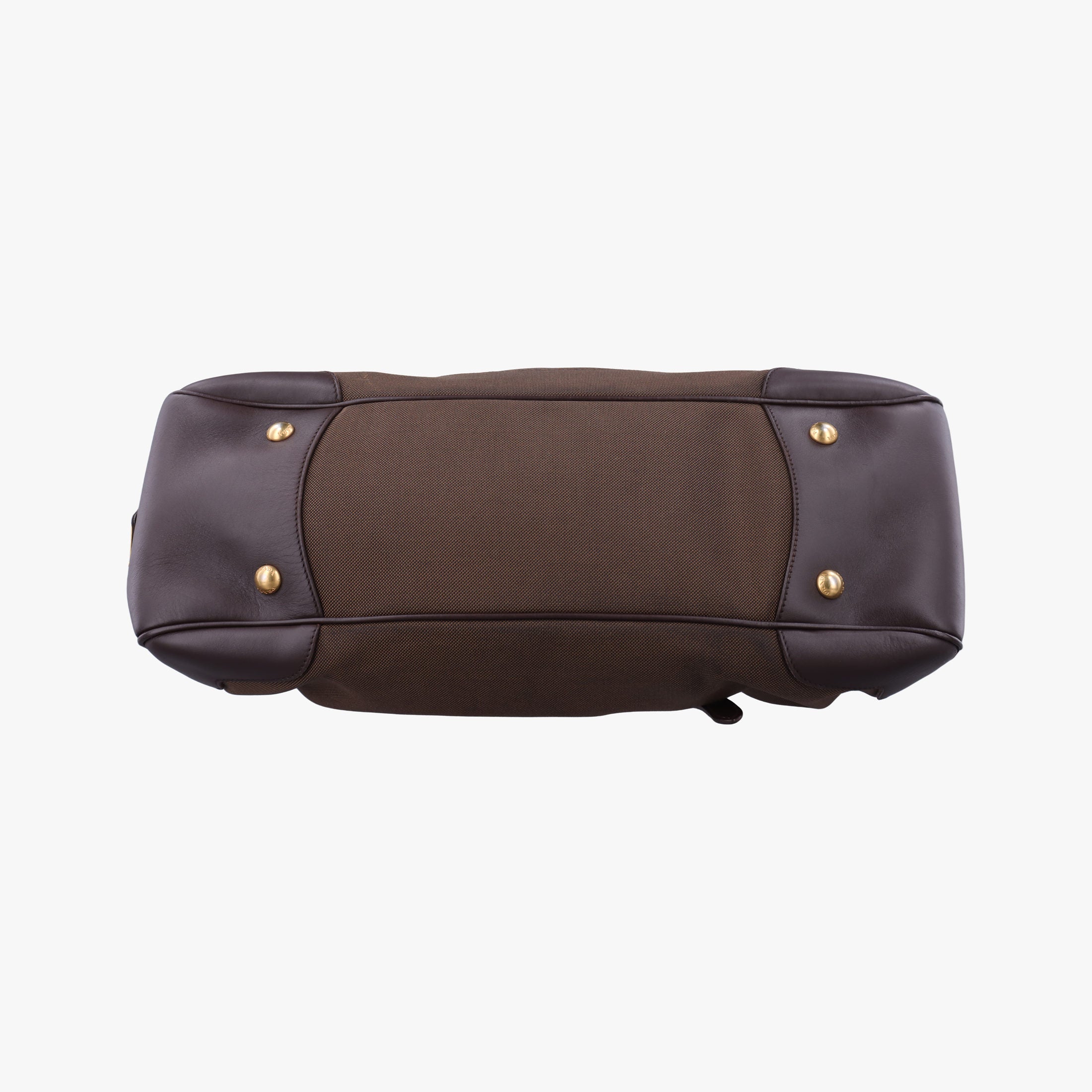 Vintage Prada Vitello Daino Trimmed Canapa Logo Frame Brown Fabric × leather BR3508 handbag | stylenewstar
