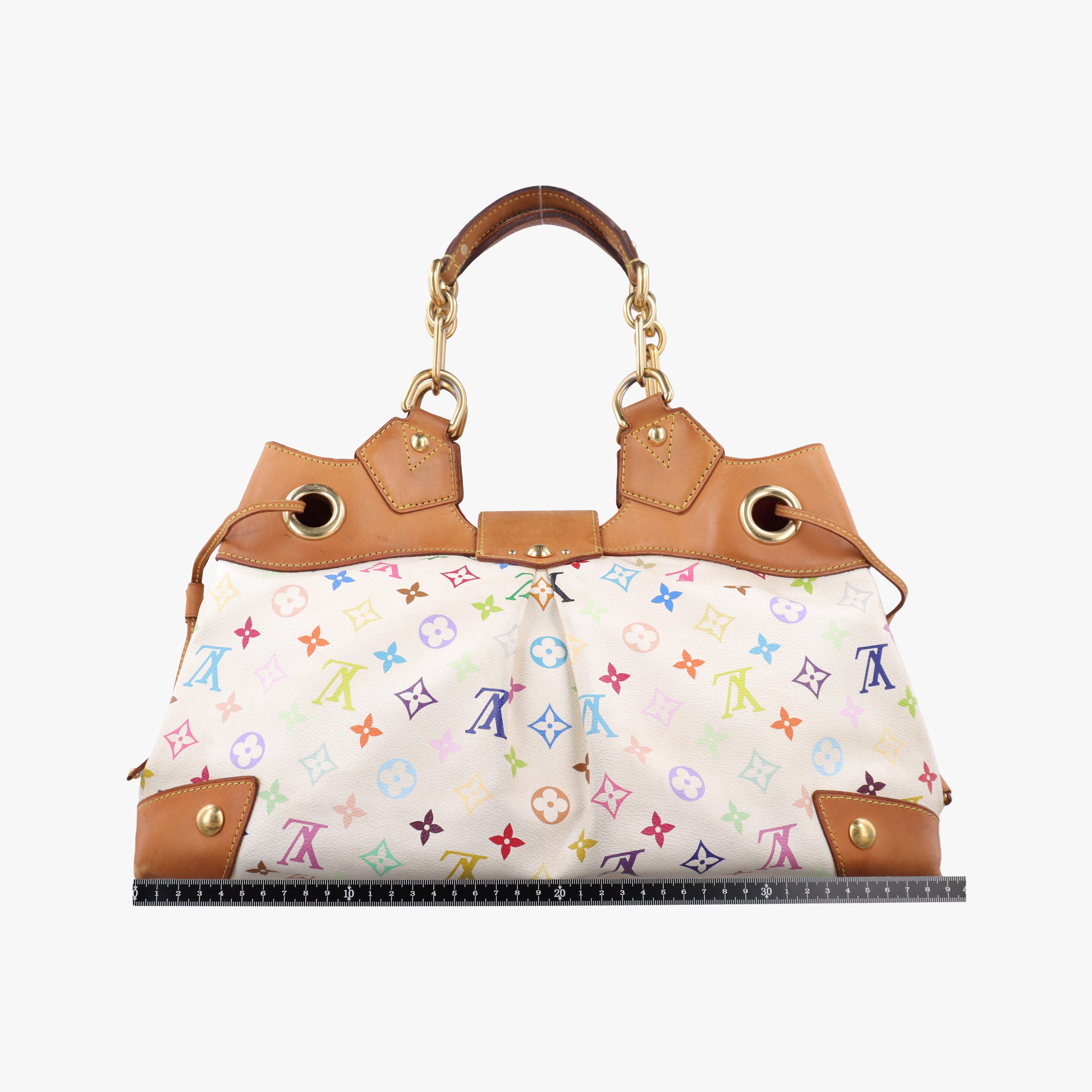Pre-owned Louis Vuitton URSULA white Monogram Multicolor M40123 handbag | stylenewstar