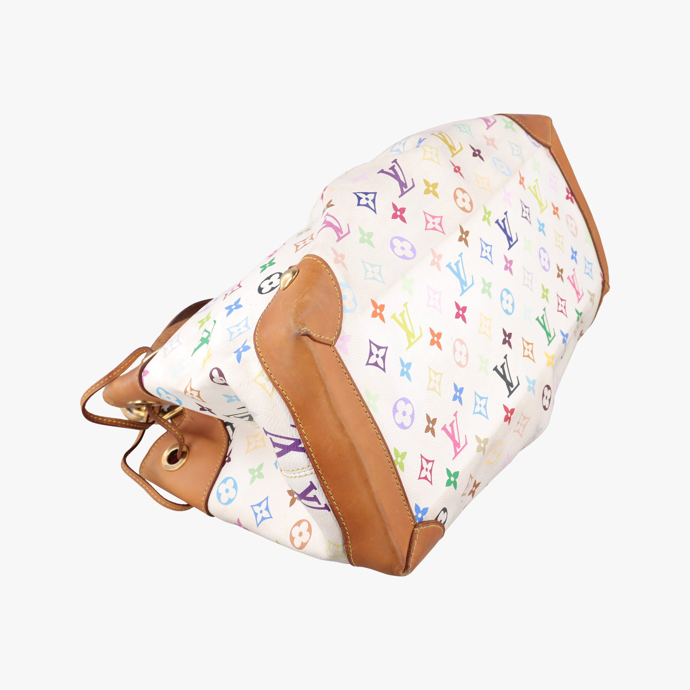 Pre-owned Louis Vuitton URSULA white Monogram Multicolor M40123 handbag | stylenewstar
