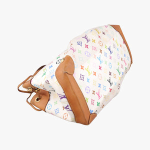 Pre-owned Louis Vuitton URSULA white Monogram Multicolor M40123 handbag | stylenewstar