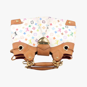Pre-owned Louis Vuitton URSULA white Monogram Multicolor M40123 handbag | stylenewstar