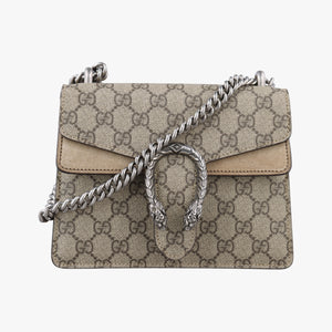 Pre-owned Gucci Dionysus Beige×Brown PVC coated canvas× suede 421970 shoulderbag | stylenewstar