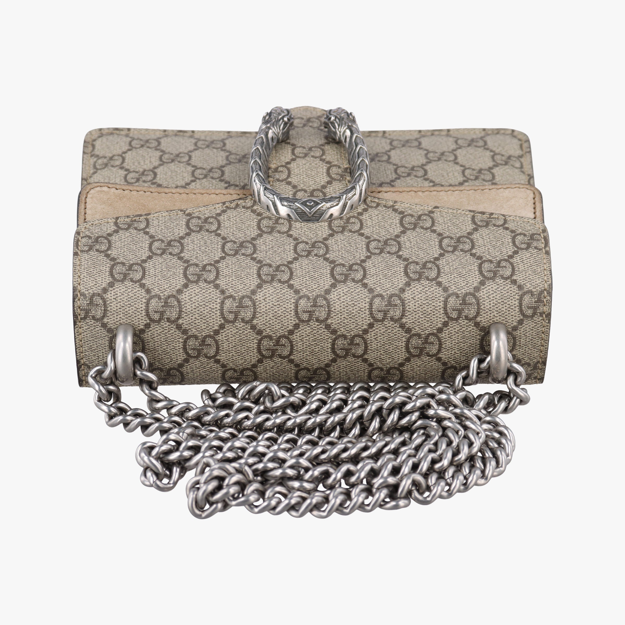 Pre-owned Gucci Dionysus Beige×Brown PVC coated canvas× suede 421970 shoulderbag | stylenewstar