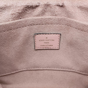 Pre-owned Louis Vuitton LOCKY BB Brown×ROSE POUDRE Monogram Canvas×calf leather M44080 shoulderbag | stylenewstar