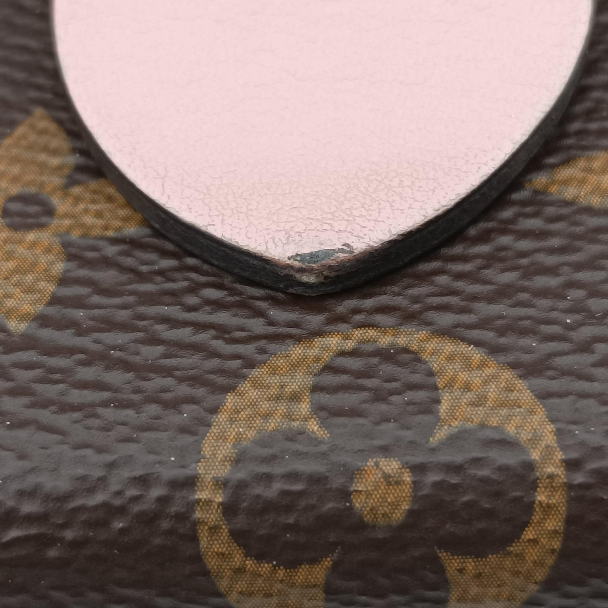 Pre-owned Louis Vuitton LOCKY BB Brown×ROSE POUDRE Monogram Canvas×calf leather M44080 shoulderbag | stylenewstar