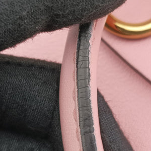Pre-owned Louis Vuitton LOCKY BB Brown×ROSE POUDRE Monogram Canvas×calf leather M44080 shoulderbag | stylenewstar
