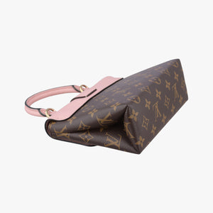 Pre-owned Louis Vuitton LOCKY BB Brown×ROSE POUDRE Monogram Canvas×calf leather M44080 shoulderbag | stylenewstar