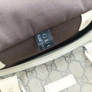 Pre-owned Gucci GG plus Spring Joy GG Supreme BEIGE×WHITE PVC coated canvas 193603 handbag | stylenewstar