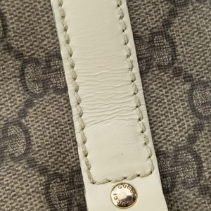 Pre-owned Gucci GG plus Spring Joy GG Supreme BEIGE×WHITE PVC coated canvas 193603 handbag | stylenewstar