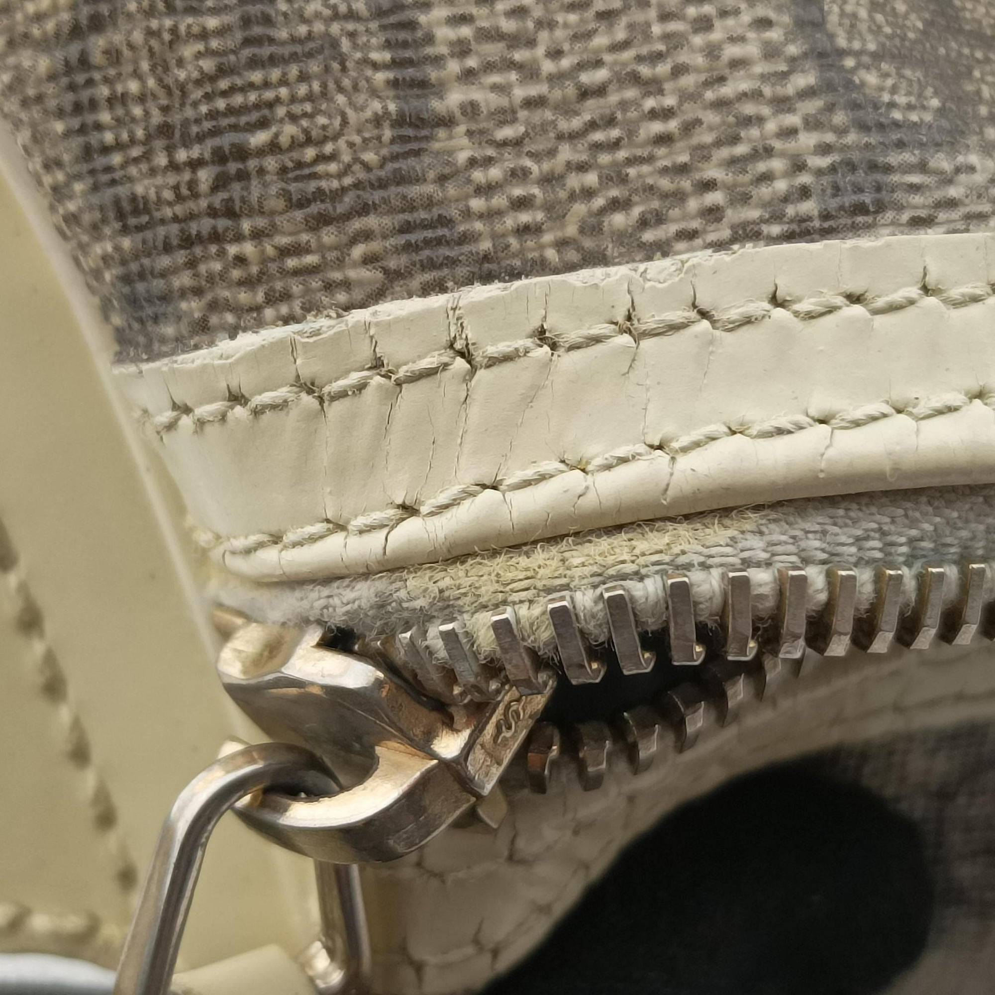 Pre-owned Gucci GG plus Spring Joy GG Supreme BEIGE×WHITE PVC coated canvas 193603 handbag | stylenewstar