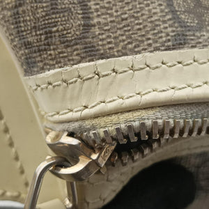 Pre-owned Gucci GG plus Spring Joy GG Supreme BEIGE×WHITE PVC coated canvas 193603 handbag | stylenewstar