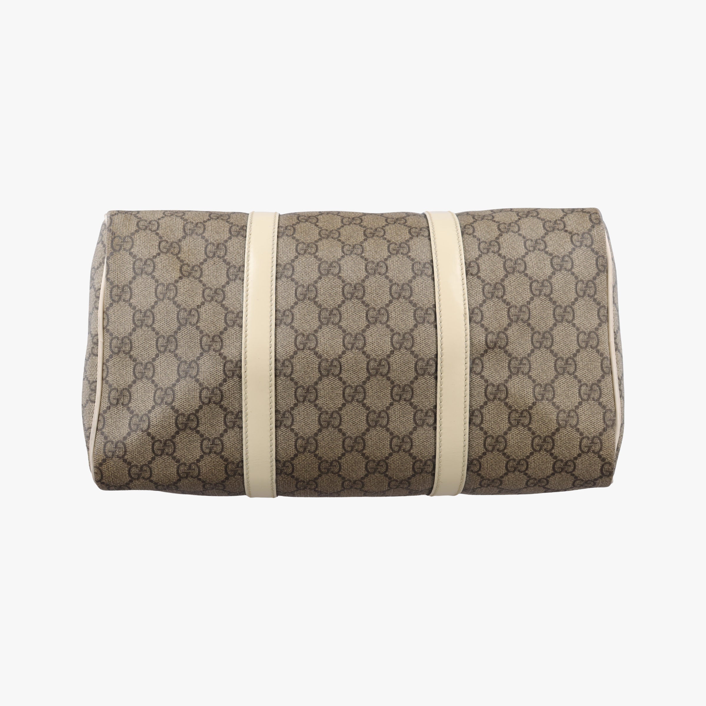 Pre-owned Gucci GG plus Spring Joy GG Supreme BEIGE×WHITE PVC coated canvas 193603 handbag | stylenewstar