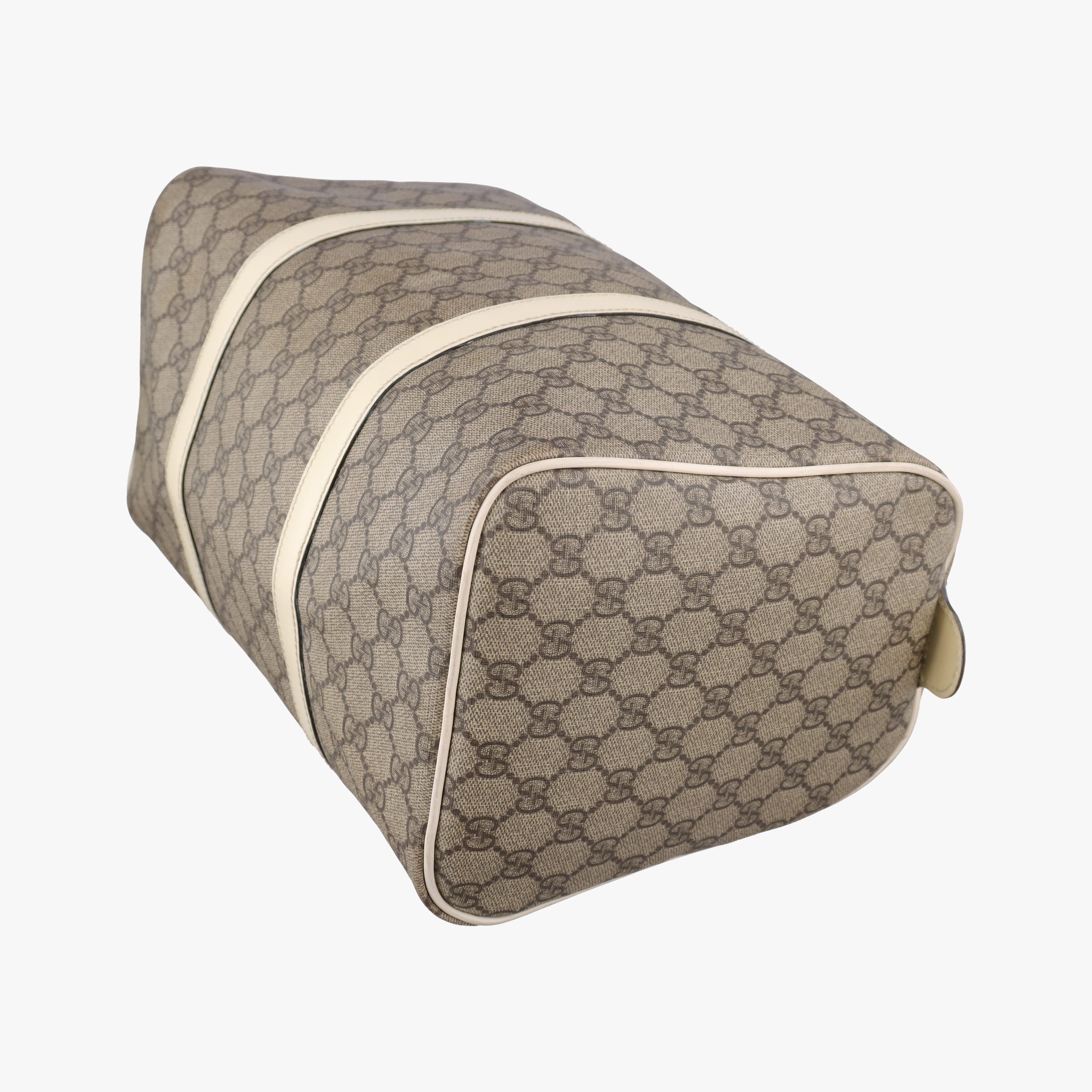 Pre-owned Gucci GG plus Spring Joy GG Supreme BEIGE×WHITE PVC coated canvas 193603 handbag | stylenewstar