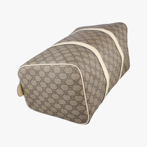 Pre-owned Gucci GG plus Spring Joy GG Supreme BEIGE×WHITE PVC coated canvas 193603 handbag | stylenewstar