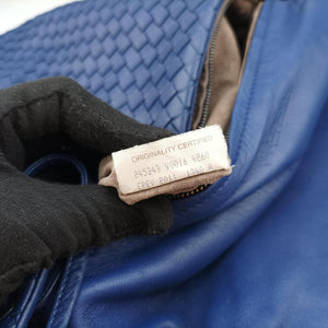 Vintage Bottega Veneta Intrecciato Navy lambskin  shoulderbag | stylenewstar