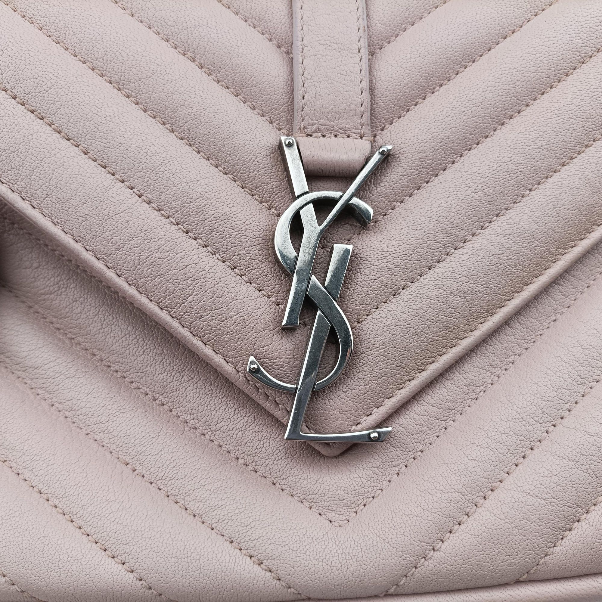 Secondhand Yves Saint Laurent COLLEGE Pink Leather 428056 shoulderbag | stylenewstar