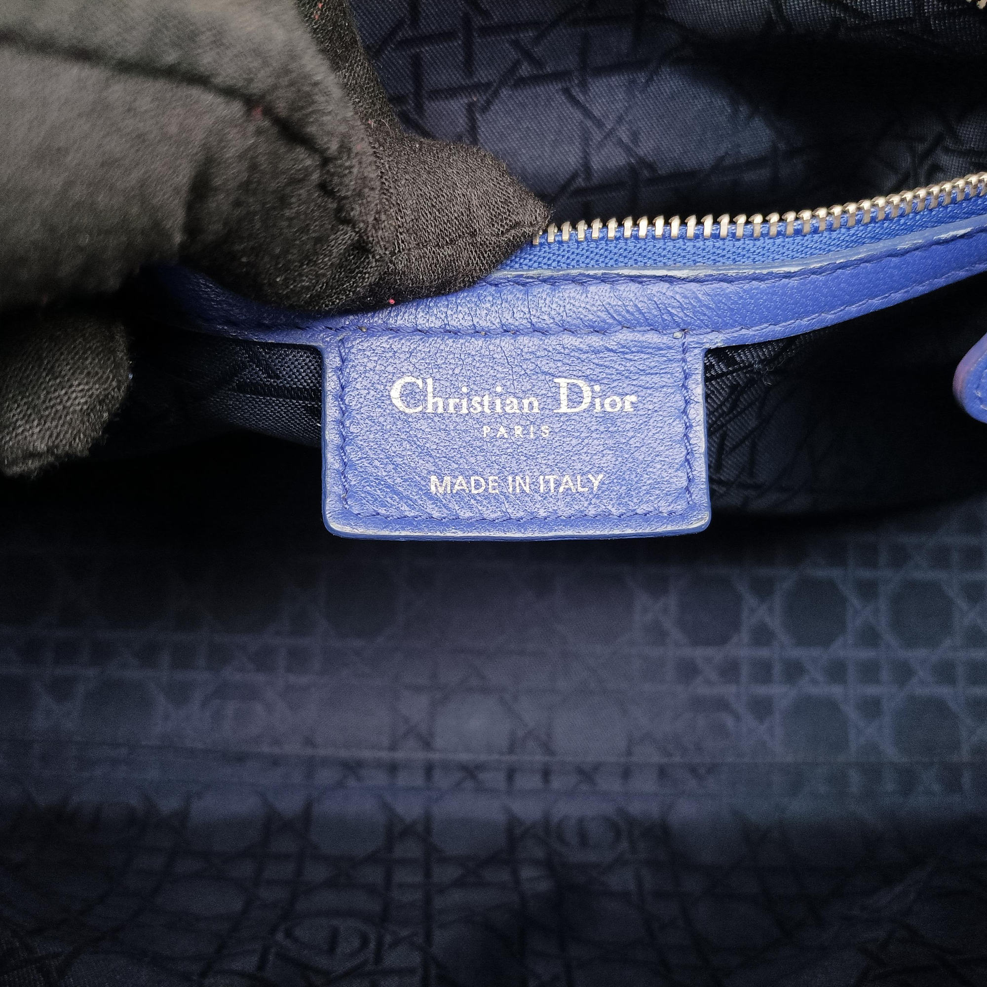 Pre-owned Christian Dior Lady Dior Blue lambskin  handbag | stylenewstar