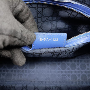 Pre-owned Christian Dior Lady Dior Blue lambskin  handbag | stylenewstar