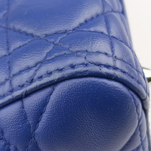 Pre-owned Christian Dior Lady Dior Blue lambskin  handbag | stylenewstar